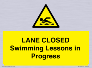 LANE CLOSED Swimming Lessons in Progress